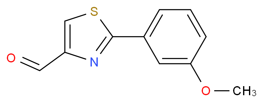 2-(3-methoxyphenyl)-1,3-thiazole-4-carbaldehyde_分子结构_CAS_749902-11-2