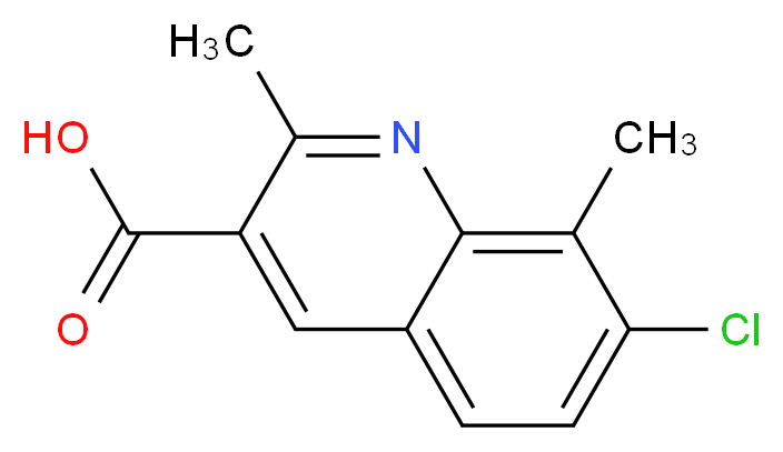 7-CHLORO-2,8-DIMETHYLQUINOLINE-3-CARBOXYLIC ACID_分子结构_CAS_948290-22-0)