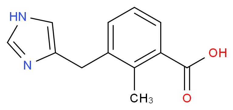 3-(1H-imidazol-4-ylmethyl)-2-methylbenzoic acid_分子结构_CAS_115664-39-6