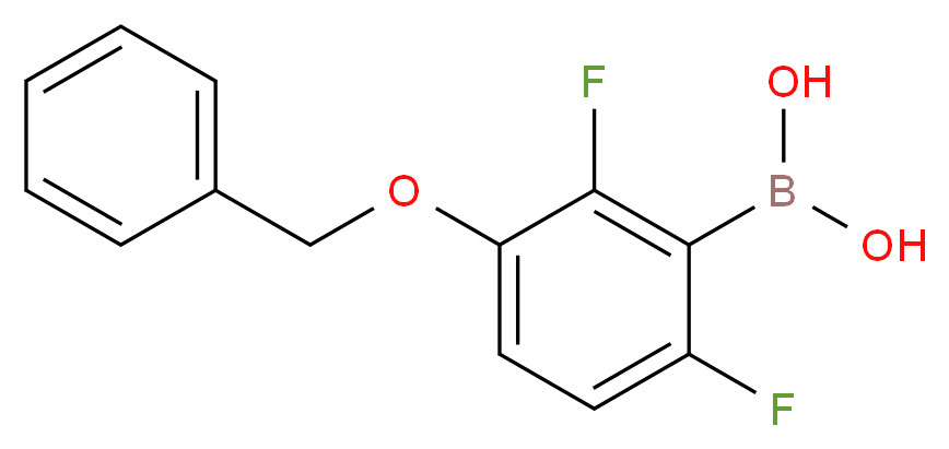 3-(BENZYLOXY)-2,6-DIFLUOROPHENYLBORONIC ACID_分子结构_CAS_870718-07-3)