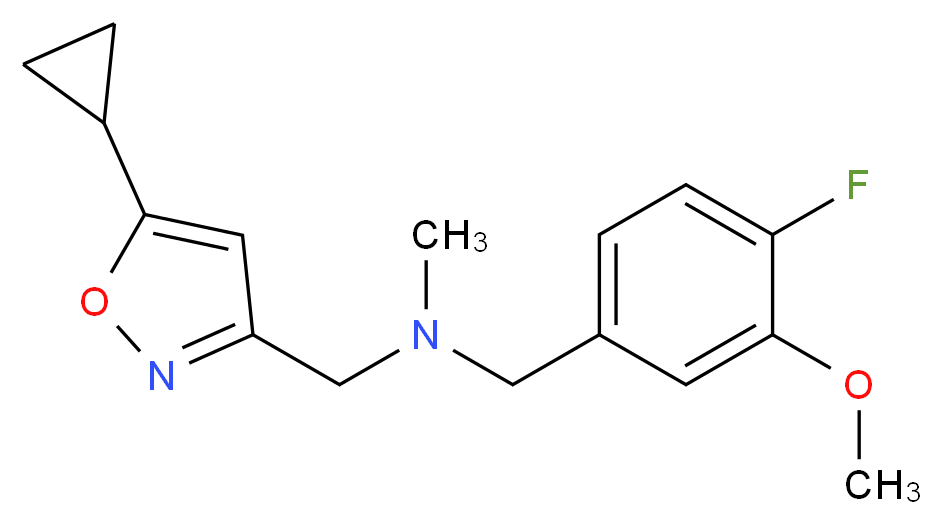 1-(5-cyclopropylisoxazol-3-yl)-N-(4-fluoro-3-methoxybenzyl)-N-methylmethanamine_分子结构_CAS_)