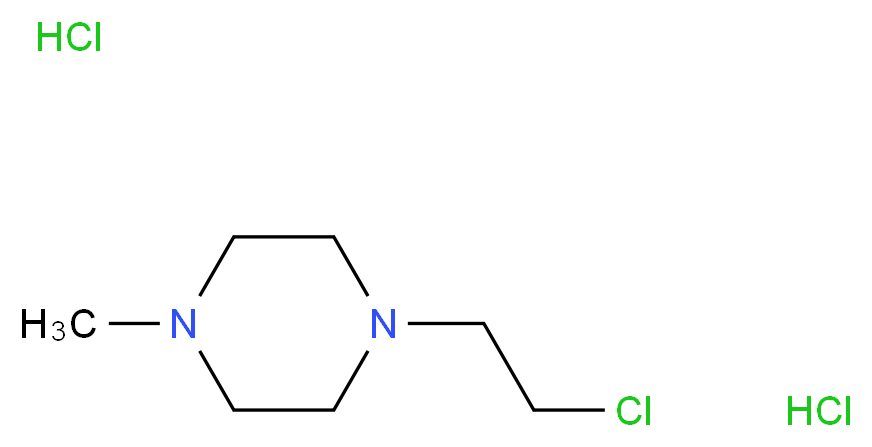 1-(2-chloroethyl)-4-methylpiperazine dihydrochloride_分子结构_CAS_5753-26-4