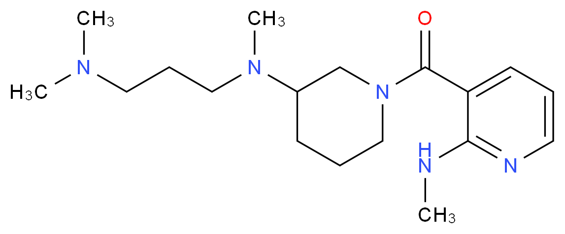 N,N,N'-trimethyl-N'-(1-{[2-(methylamino)-3-pyridinyl]carbonyl}-3-piperidinyl)-1,3-propanediamine_分子结构_CAS_)