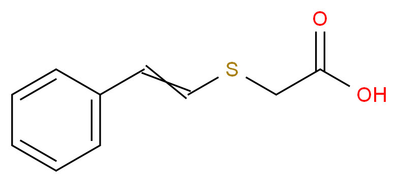 2-[(2-phenylethenyl)sulfanyl]acetic acid_分子结构_CAS_13435-97-7