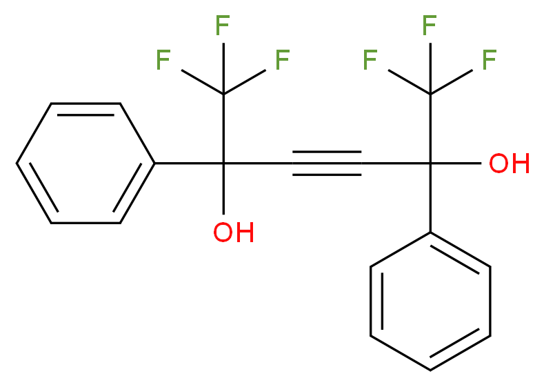 1,1,1,6,6,6-hexafluoro-2,5-diphenylhex-3-yne-2,5-diol_分子结构_CAS_247170-26-9