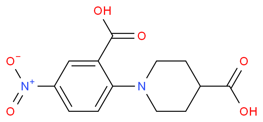 1-(2-Carboxy-4-nitrophenyl)-4-piperidinecarboxylic acid_分子结构_CAS_)