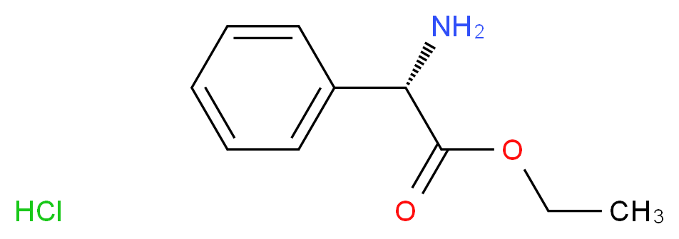 (S)-Ethyl 2-aMino-2-phenylacetate hydrochloride_分子结构_CAS_59410-82-1)