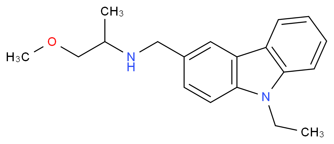 N-[(9-ethyl-9H-carbazol-3-yl)methyl]-1-methoxypropan-2-amine_分子结构_CAS_418779-31-4)