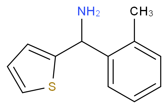 (2-methylphenyl)(thiophen-2-yl)methanamine_分子结构_CAS_933684-18-5