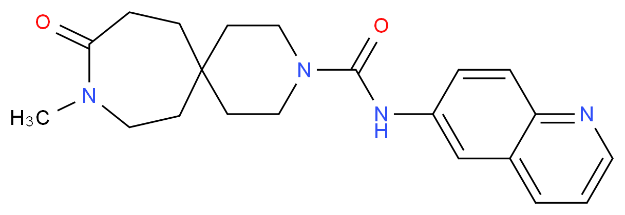 9-methyl-10-oxo-N-quinolin-6-yl-3,9-diazaspiro[5.6]dodecane-3-carboxamide_分子结构_CAS_)