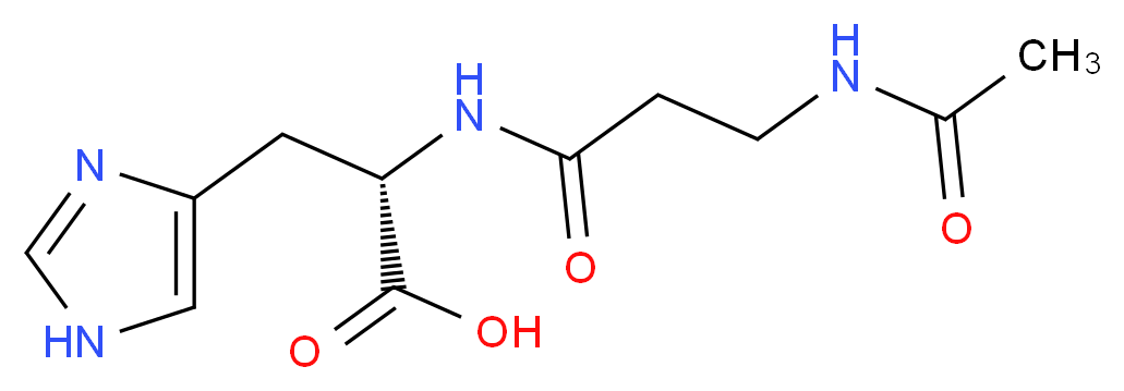 (2S)-2-(3-acetamidopropanamido)-3-(1H-imidazol-4-yl)propanoic acid_分子结构_CAS_56353-15-2