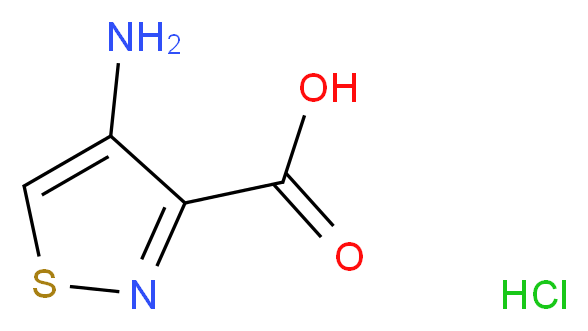 4-Aminoisothiazole-3-carboxylic acid hydrochloride_分子结构_CAS_72632-94-1)