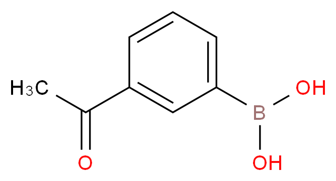 3-Acetylbenzeneboronic acid_分子结构_CAS_204841-19-0)