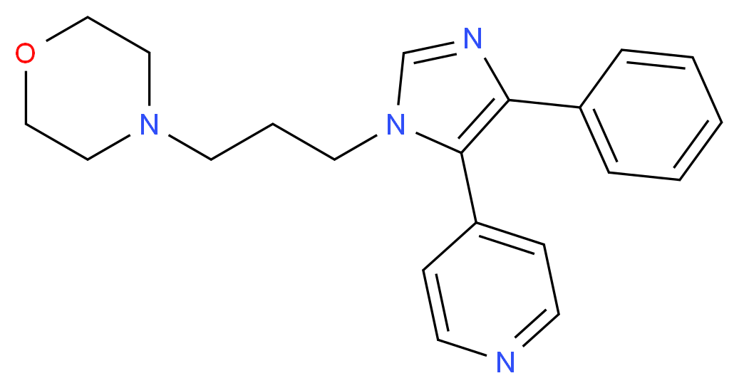 4-[3-(4-phenyl-5-pyridin-4-yl-1H-imidazol-1-yl)propyl]morpholine_分子结构_CAS_)