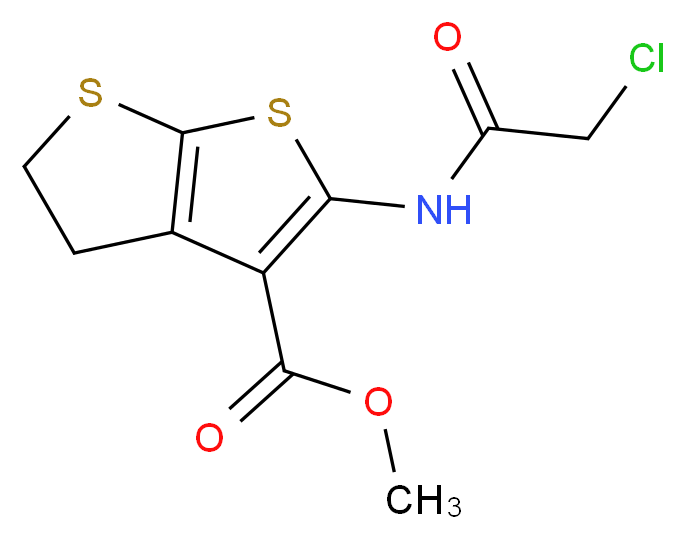 methyl 2-[(2-chloroacetyl)amino]-4,5-dihydrothieno[2,3-b]thiophene-3-carboxylate_分子结构_CAS_)