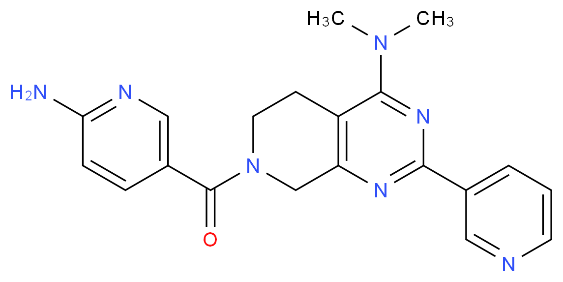 7-[(6-aminopyridin-3-yl)carbonyl]-N,N-dimethyl-2-pyridin-3-yl-5,6,7,8-tetrahydropyrido[3,4-d]pyrimidin-4-amine_分子结构_CAS_)