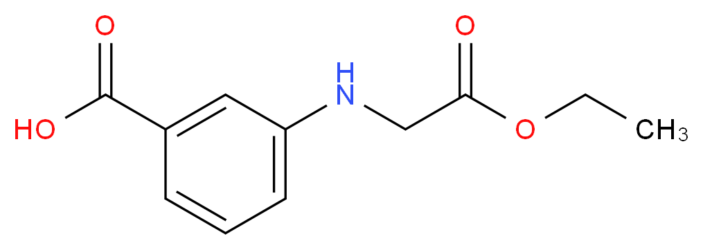 3-[(2-ethoxy-2-oxoethyl)amino]benzoic acid_分子结构_CAS_23218-94-2