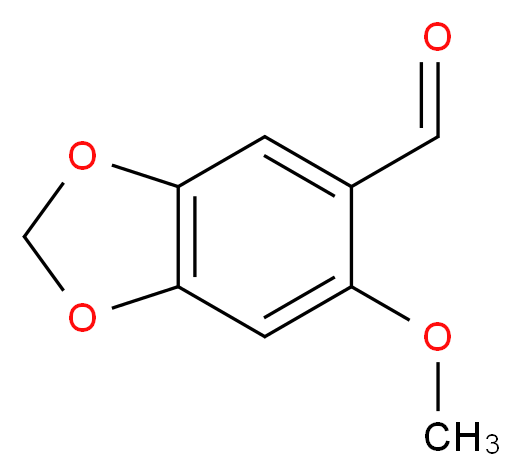 6-Methoxy-1,3-benzodioxole-5-carbaldehyde_分子结构_CAS_5780-00-7)