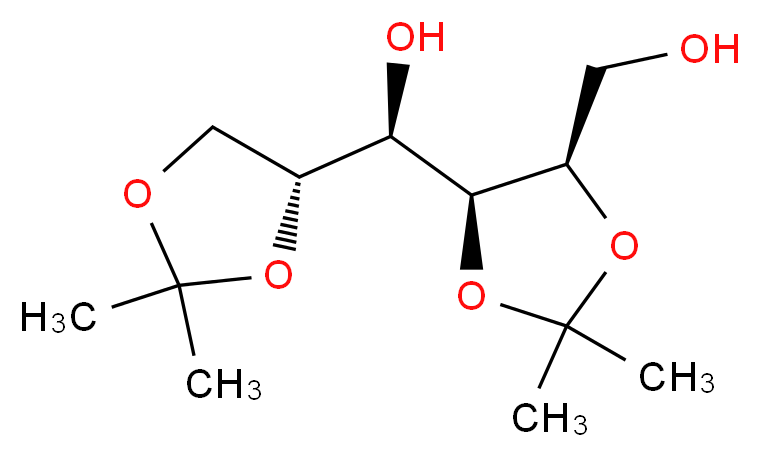 (R)-[(4R)-2,2-dimethyl-1,3-dioxolan-4-yl][(4S,5R)-5-(hydroxymethyl)-2,2-dimethyl-1,3-dioxolan-4-yl]methanol_分子结构_CAS_3969-61-7