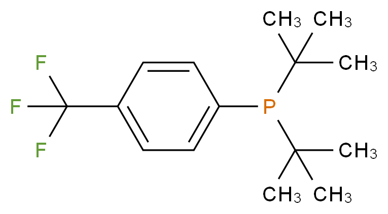 di-tert-butyl[4-(trifluoromethyl)phenyl]phosphane_分子结构_CAS_1228182-34-0