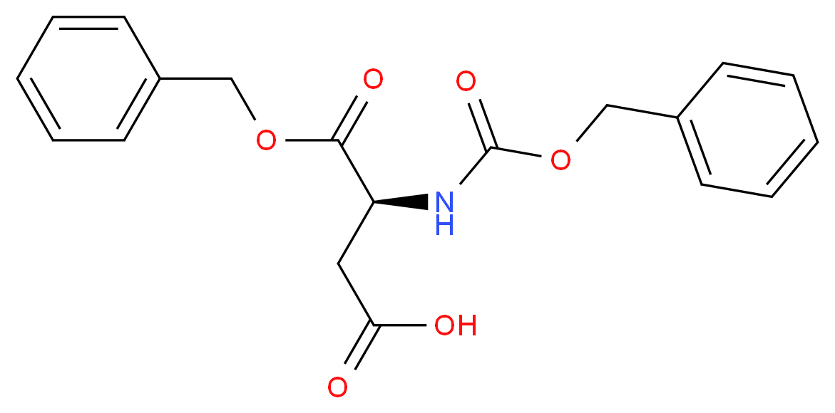 (3S)-4-(benzyloxy)-3-{[(benzyloxy)carbonyl]amino}-4-oxobutanoic acid_分子结构_CAS_4779-31-1