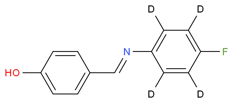 4-{[(p-Fluorophenyl)imino]methyl}phenol-d4_分子结构_CAS_1185243-77-9)