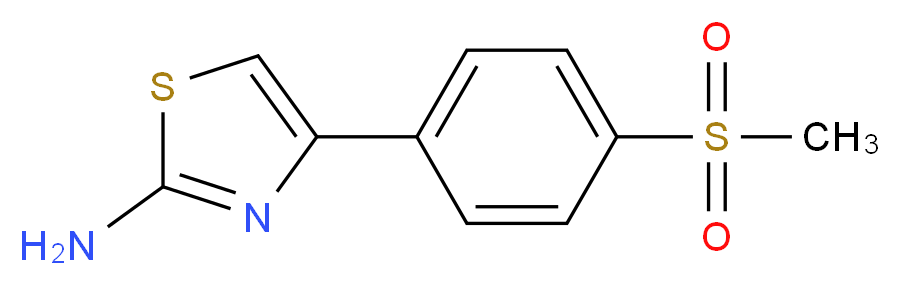 2-Amino-4-[4-(methylsulphonyl)phenyl]-1,3-thiazole_分子结构_CAS_)