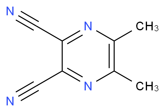 5,6-二甲基-2,3-吡嗪二甲腈_分子结构_CAS_40227-17-6)