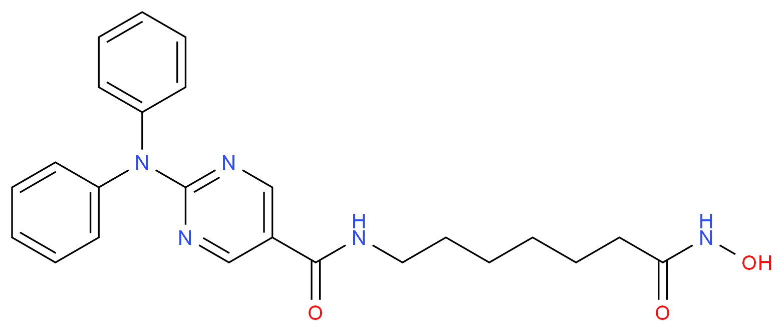 7-{[2-(diphenylamino)pyrimidin-5-yl]formamido}-N-hydroxyheptanamide_分子结构_CAS_1316214-52-4