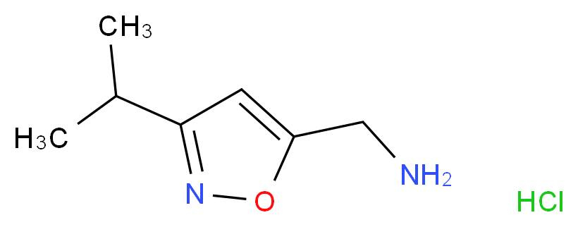 [3-(propan-2-yl)-1,2-oxazol-5-yl]methanamine hydrochloride_分子结构_CAS_543713-30-0