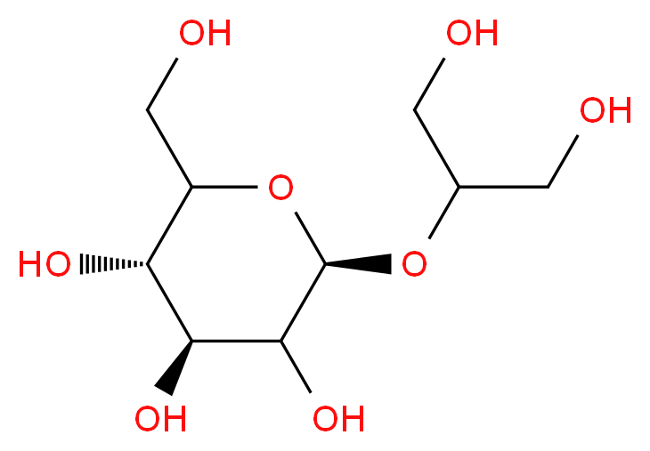 (2R,4S,5S)-2-[(1,3-dihydroxypropan-2-yl)oxy]-6-(hydroxymethyl)oxane-3,4,5-triol_分子结构_CAS_10588-30-4