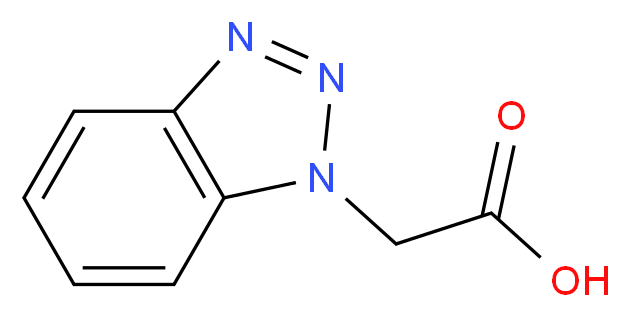 2-(1H-1,2,3-benzotriazol-1-yl)acetic acid_分子结构_CAS_4144-64-3