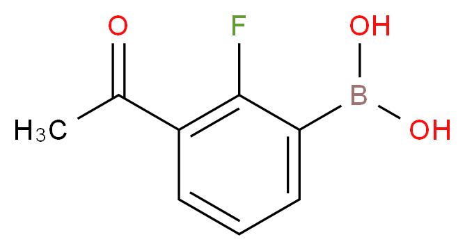 3-ACETYL-2-FLUOROPHENYLBORONIC ACID_分子结构_CAS_870778-95-3)