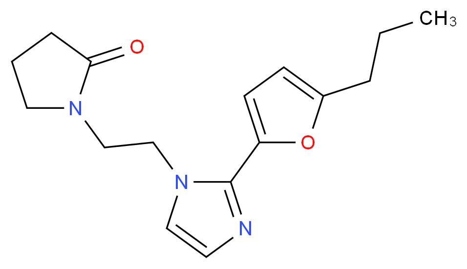1-{2-[2-(5-propyl-2-furyl)-1H-imidazol-1-yl]ethyl}pyrrolidin-2-one_分子结构_CAS_)