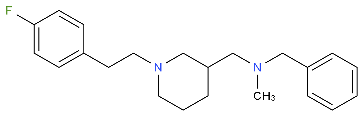 N-benzyl-1-{1-[2-(4-fluorophenyl)ethyl]-3-piperidinyl}-N-methylmethanamine_分子结构_CAS_)