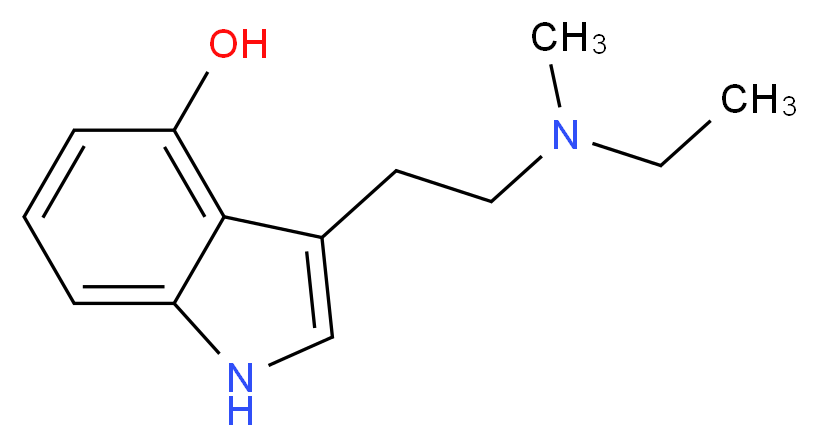 3-{2-[ethyl(methyl)amino]ethyl}-1H-indol-4-ol_分子结构_CAS_77872-41-4