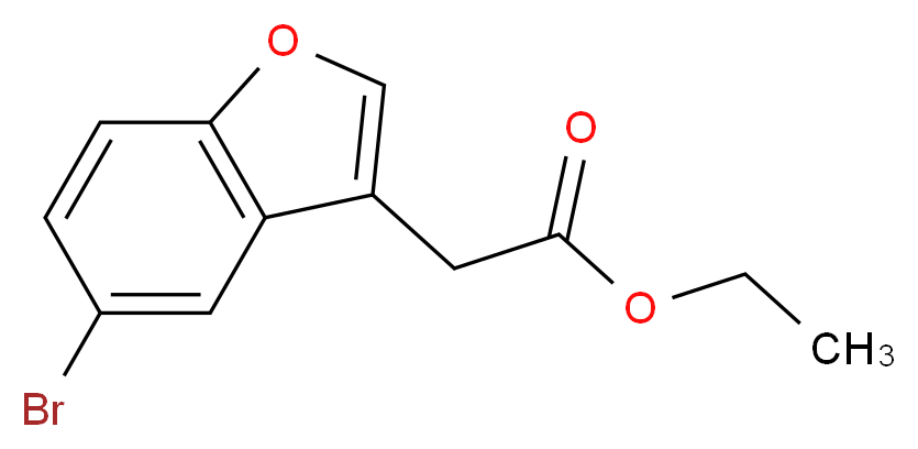 Ethyl 2-(5-bromobenzofuran-3-yl)acetate_分子结构_CAS_200204-85-9)