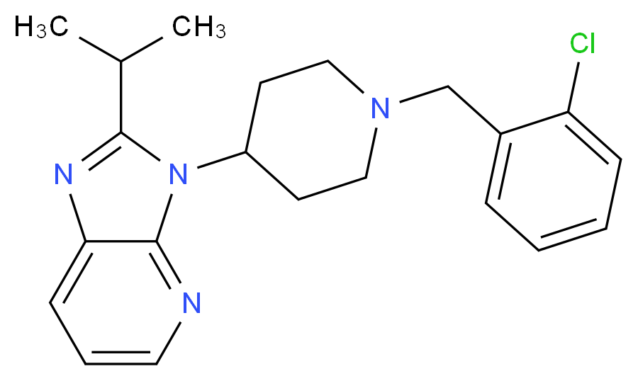 3-[1-(2-chlorobenzyl)-4-piperidinyl]-2-isopropyl-3H-imidazo[4,5-b]pyridine_分子结构_CAS_)
