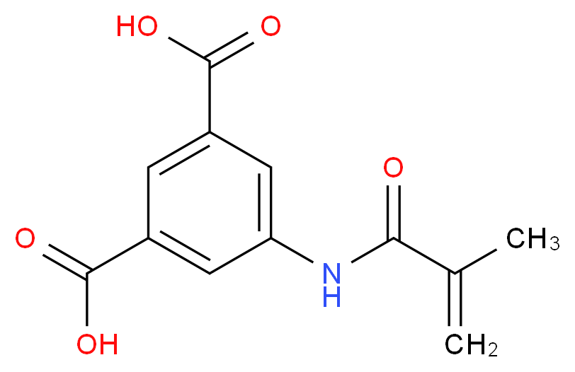 5-(2-methylprop-2-enamido)benzene-1,3-dicarboxylic acid_分子结构_CAS_73912-52-4