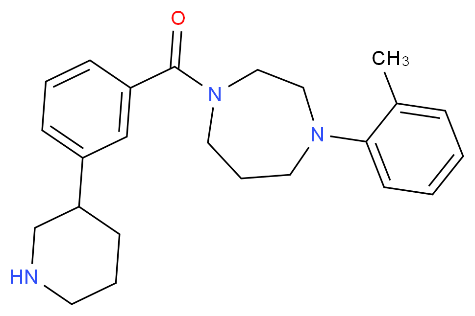 1-(2-methylphenyl)-4-(3-piperidin-3-ylbenzoyl)-1,4-diazepane_分子结构_CAS_)