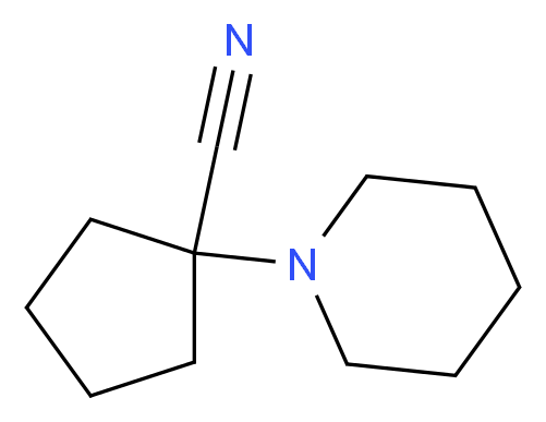 1-(piperidin-1-yl)cyclopentane-1-carbonitrile_分子结构_CAS_22912-32-9