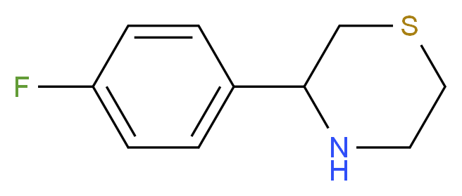 3-(4-Fluorophenyl)thiomorpholine_分子结构_CAS_887344-28-7)