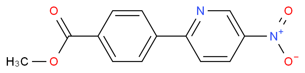 Methyl 4-(5-nitro-2-pyridinyl)benzenecarboxylate_分子结构_CAS_223127-51-3)