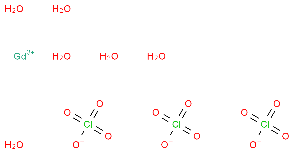 gadolinium(3+) ion hexahydrate triperchlorate_分子结构_CAS_14017-52-8