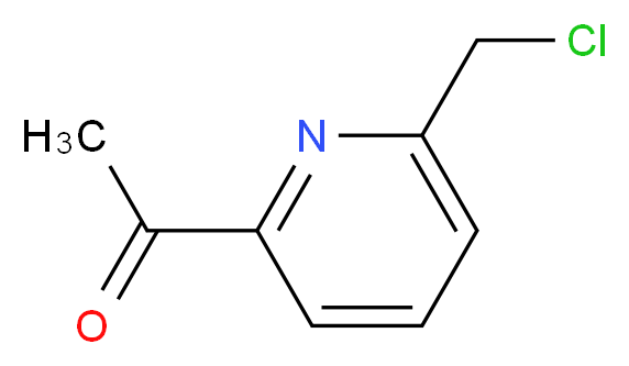 1-[6-(CHLOROMETHYL)-2-PYRIDINYL]-ETHANONE_分子结构_CAS_135450-44-1)