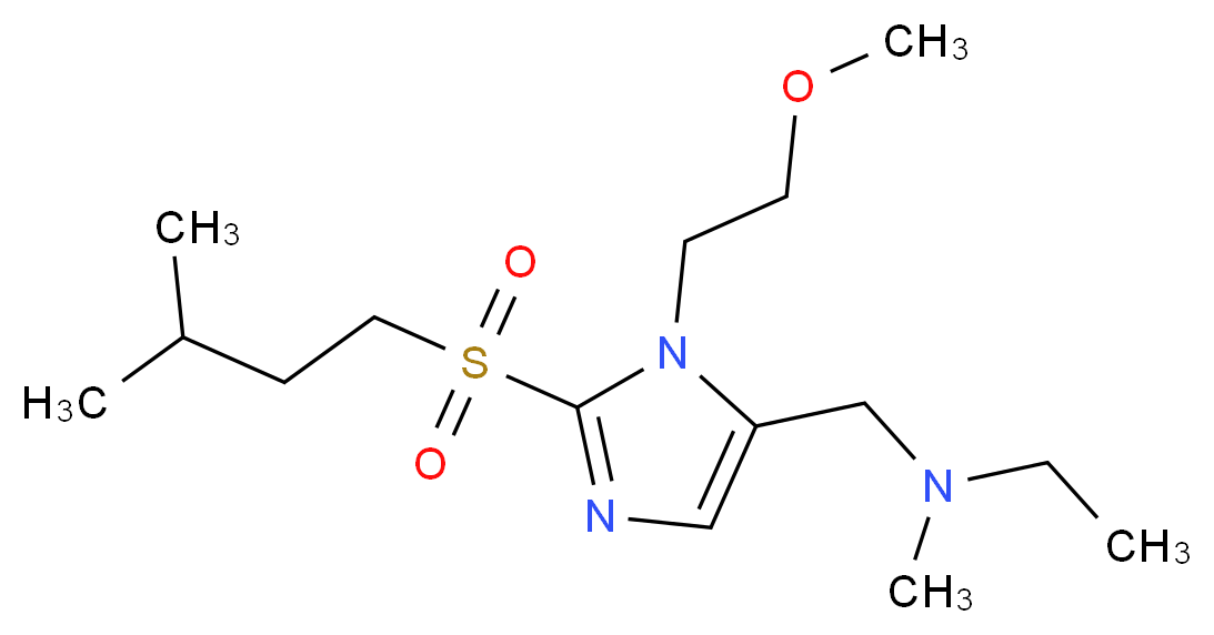 N-({1-(2-methoxyethyl)-2-[(3-methylbutyl)sulfonyl]-1H-imidazol-5-yl}methyl)-N-methylethanamine_分子结构_CAS_)