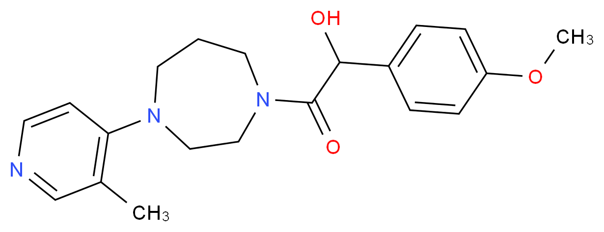 1-(4-methoxyphenyl)-2-[4-(3-methyl-4-pyridinyl)-1,4-diazepan-1-yl]-2-oxoethanol_分子结构_CAS_)