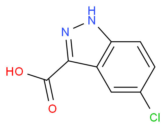 5-chloro-1H-indazole-3-carboxylic acid_分子结构_CAS_1077-95-8