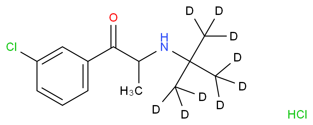 1-(3-chlorophenyl)-2-{[2-(<sup>2</sup>H<sub>3</sub>)methyl(<sup>2</sup>H<sub>6</sub>)propan-2-yl]amino}propan-1-one hydrochloride_分子结构_CAS_1189725-26-5