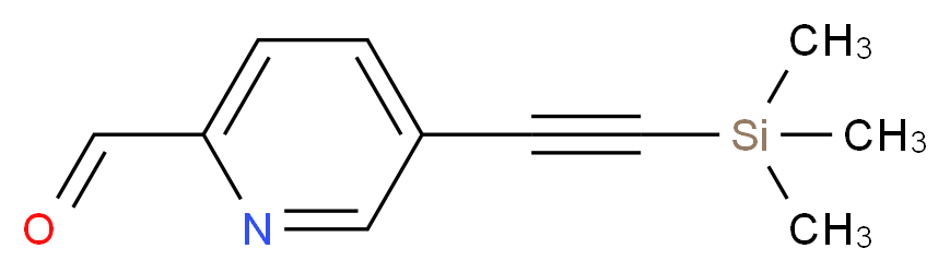 5-((trimethylsilyl)ethynyl)picolinaldehyde_分子结构_CAS_650606-63-6)